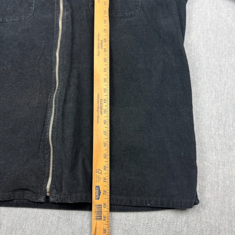 Vintage Bugle‎ Boy Jacket Mens XLT Tall Black Corduroy Full Zip Schaket Grunge